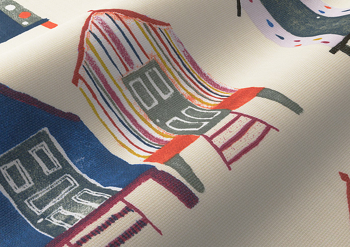 Beach Hut, Antique - Roman Blind - Image 4